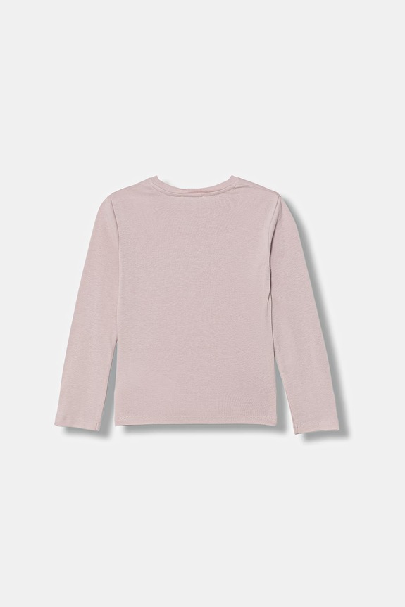 United Colors of Benetton tričko s dlouhým rukávem dětské bavlněné 3I9WG10LT.P.Stagionale růžová SS26