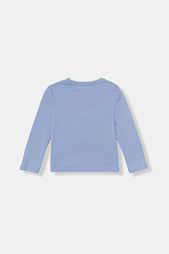 United Colors of Benetton maglietta a maniche lunghe per bambini in cotone 3I9WG10LT.P.Stagionale blu SS26