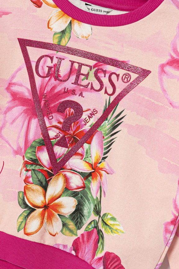 DÍVKA Dětská bavlněná mikina Guess J6GQ01.KA6R4.PPY2.M růžová