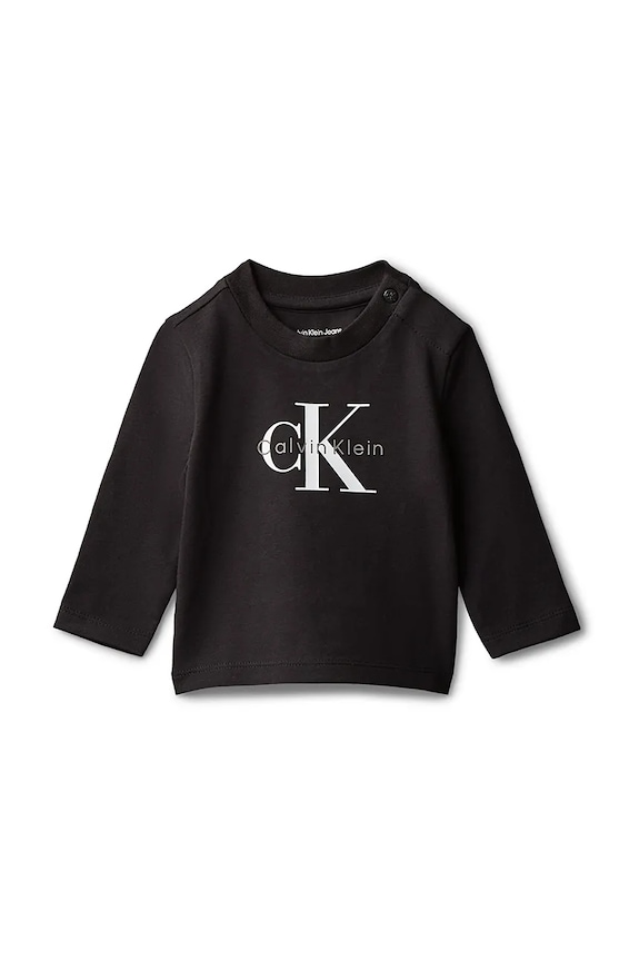 Παιδικό μακρυμάνικο Calvin Klein Jeans στάμπα μαύρο IN0IN00335.PPY2