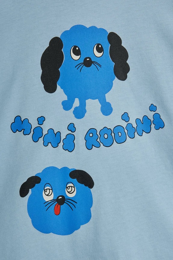 Παιδικό βαμβακερό μακρυμάνικο Mini Rodini Doggie μπλε 26120110