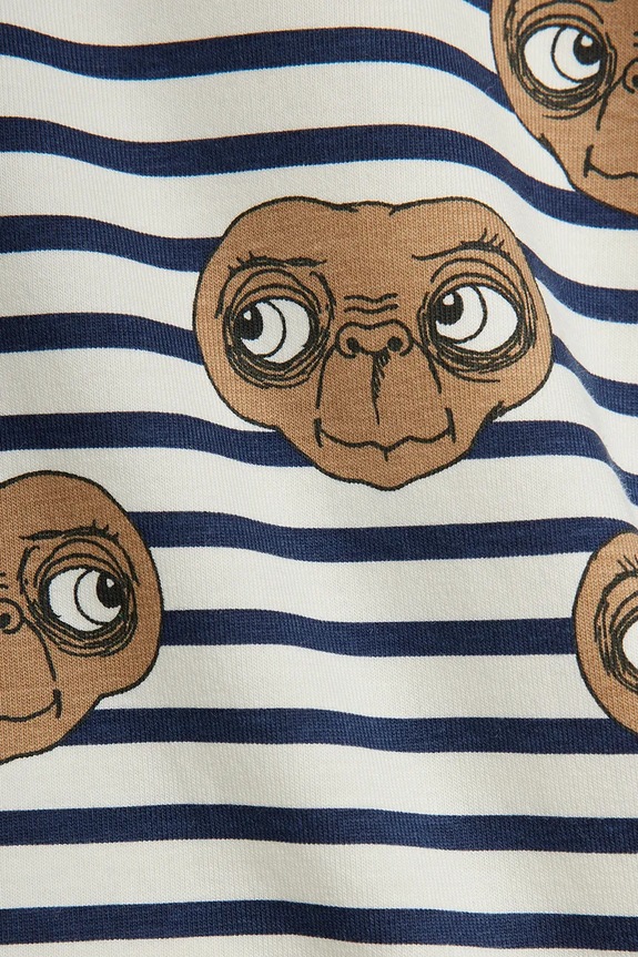 Chłopiec Mini Rodini longsleeve dziecięcy z bawełną E.T. 25820107 biały