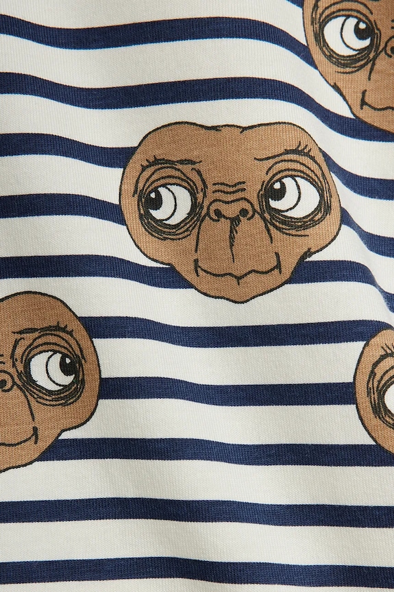 Chłopiec Mini Rodini longsleeve dziecięcy z bawełną E.T. 25820107 biały