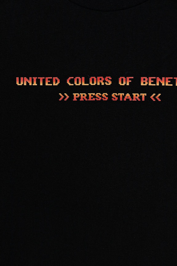 Băieți United Colors of Benetton longsleeve din bumbac pentru copii 3BL0C10R2.G.Seasonal negru