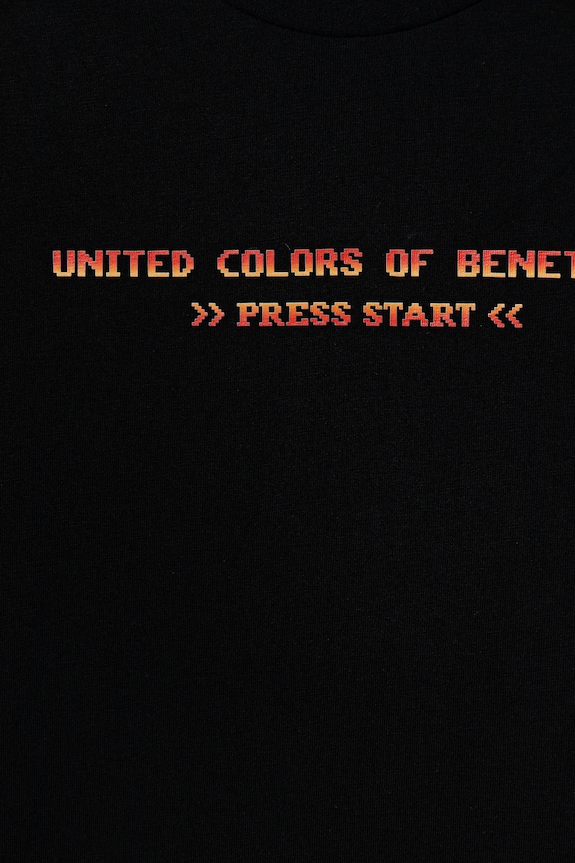 Băieți United Colors of Benetton longsleeve din bumbac pentru copii 3BL0C10R2.G.Seasonal negru