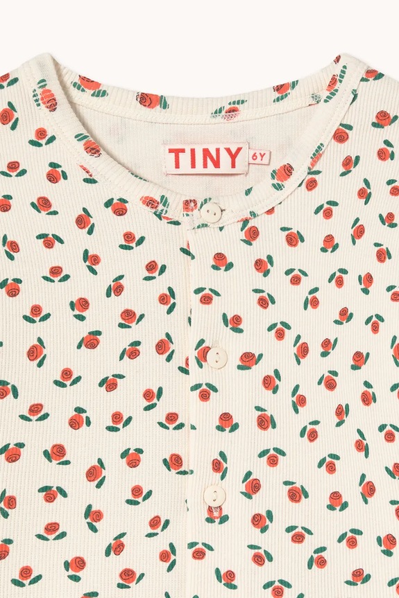 Tinycottons longsleeve copii TINY ROSES RIB KIDS JACKET alb SS26.098