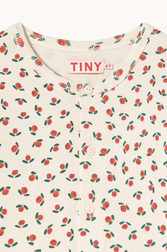 Tinycottons longsleeve copii TINY ROSES RIB KIDS JACKET alb SS26.098