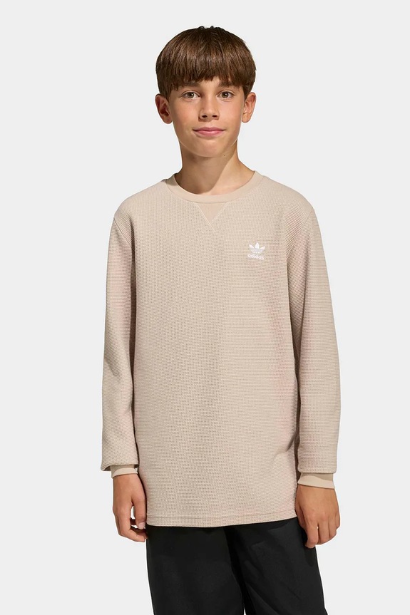 Παιδικό μακρυμάνικο adidas Originals απλικέ μπεζ KD5532