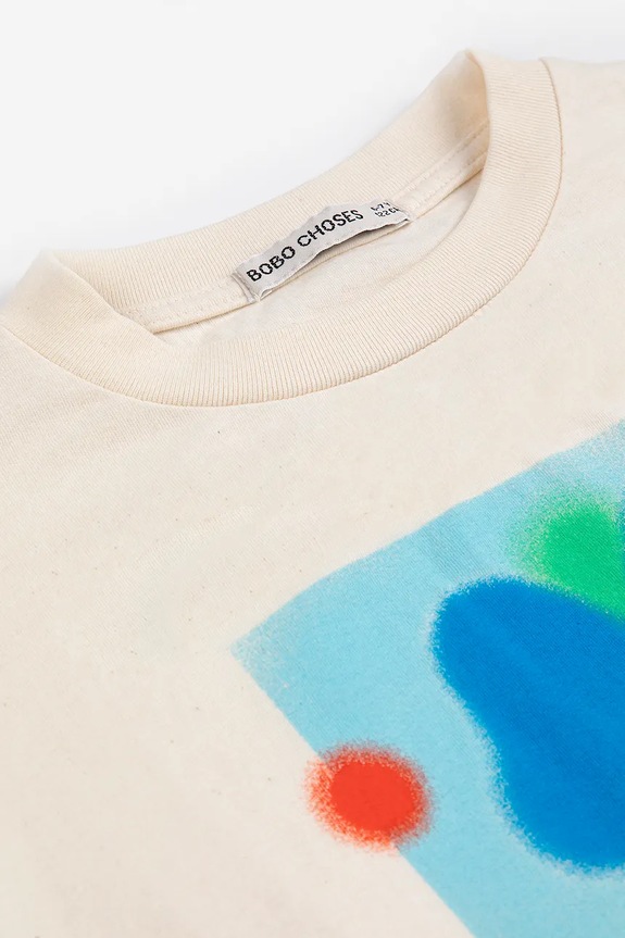 Bobo Choses longsleeve bawełniany dziecięcy Summer Story biały 126AC003