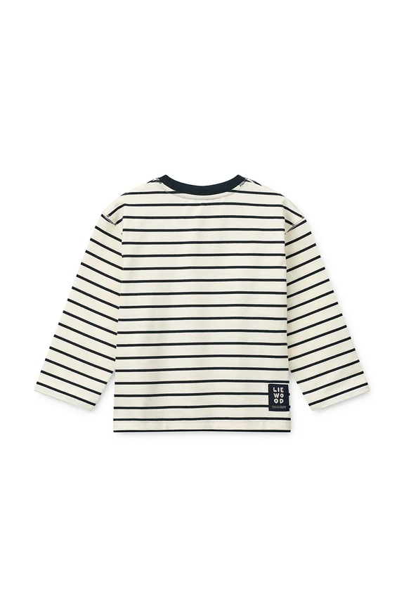 Dječja pamučna majica dugih rukava Liewood Tyler Stripe LS T-shirt LW20354.PPY2 bijela SS26