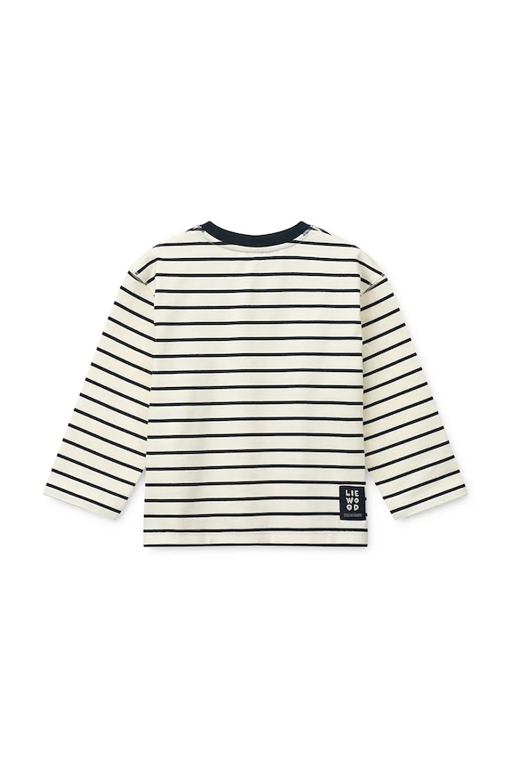 Dječja pamučna majica dugih rukava Liewood Tyler Stripe LS T-shirt LW20354.PPY2 bijela SS26