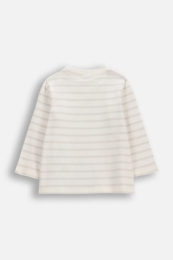 Coccodrillo longsleeve pentru bebeluși din bumbac WC6143101HUN bej SS26