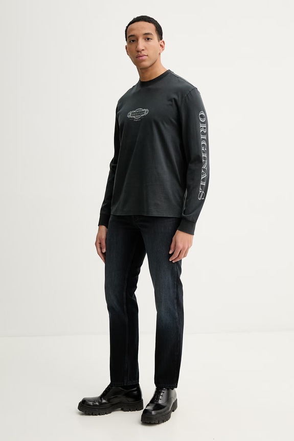 Bavlnené tričko s dlhým rukávom Guess Originals M6RI58.K8FQ4 čierna SS26