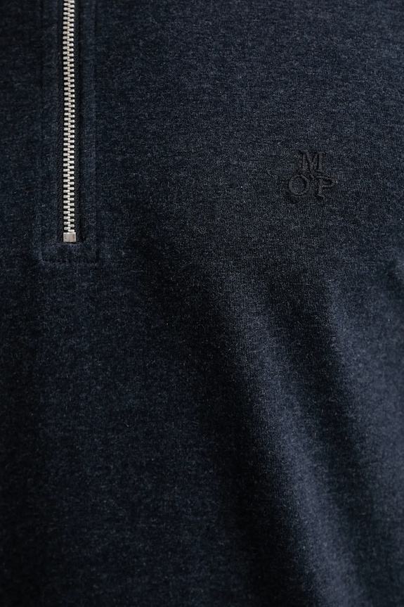 Bavlnené tričko s dlhým rukávom Marc O'Polo 620202755050 tmavomodrá