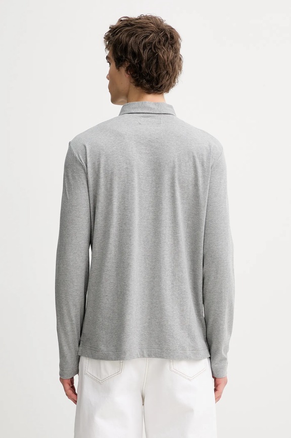 Oblečenie Bavlnené tričko s dlhým rukávom Marc O'Polo 620202755050 sivá