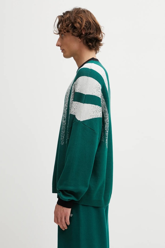 Памучен пуловер adidas Originals Santiago Jersey KC9064 зелен SS26