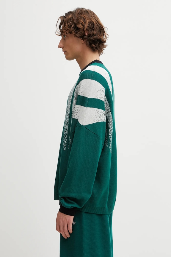 Памучен пуловер adidas Originals Santiago Jersey KC9064 зелен SS26