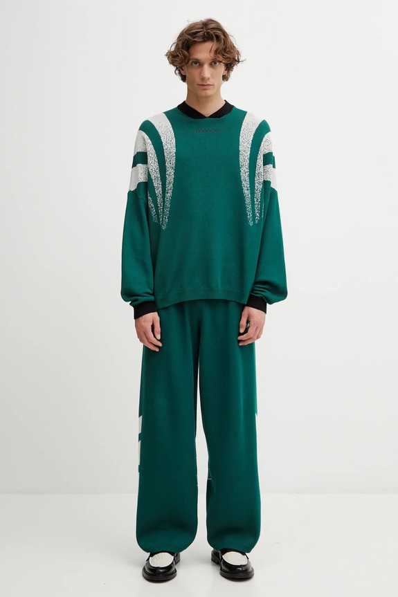 Памучен пуловер adidas Originals Santiago Jersey KC9064 зелен