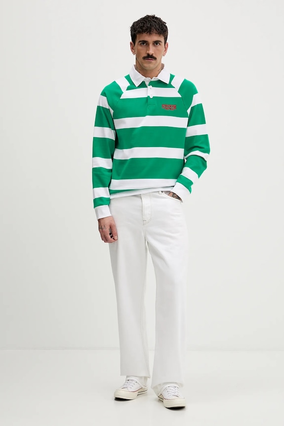 Βαμβακερή μπλούζα με μακριά μανίκια United Colors of Benetton x Stranger Things 3T6YU302P πράσινο SS26