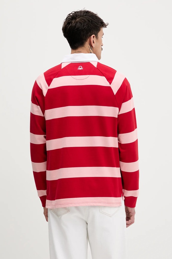 Oblečení Bavlněné tričko s dlouhým rukávem United Colors of Benetton x Stranger Things 3T6YU302P burgundské