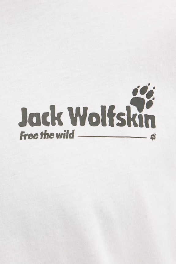 Jack Wolfskin μακρυμάνικο Ανδρικό βαμβακερό Confident A65918 λευκό