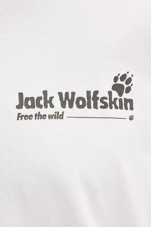 Jack Wolfskin μακρυμάνικο Ανδρικό βαμβακερό Confident A65918 λευκό