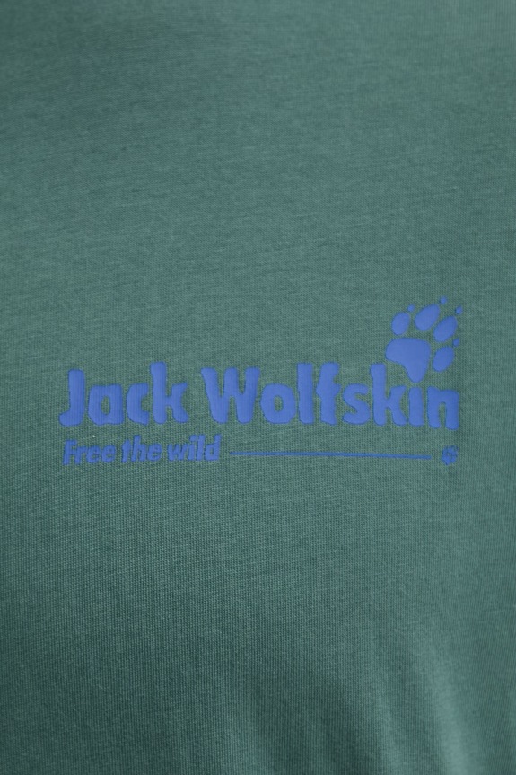 Jack Wolfskin μακρυμάνικο Ανδρικό βαμβακερό Confident A65918 πράσινο
