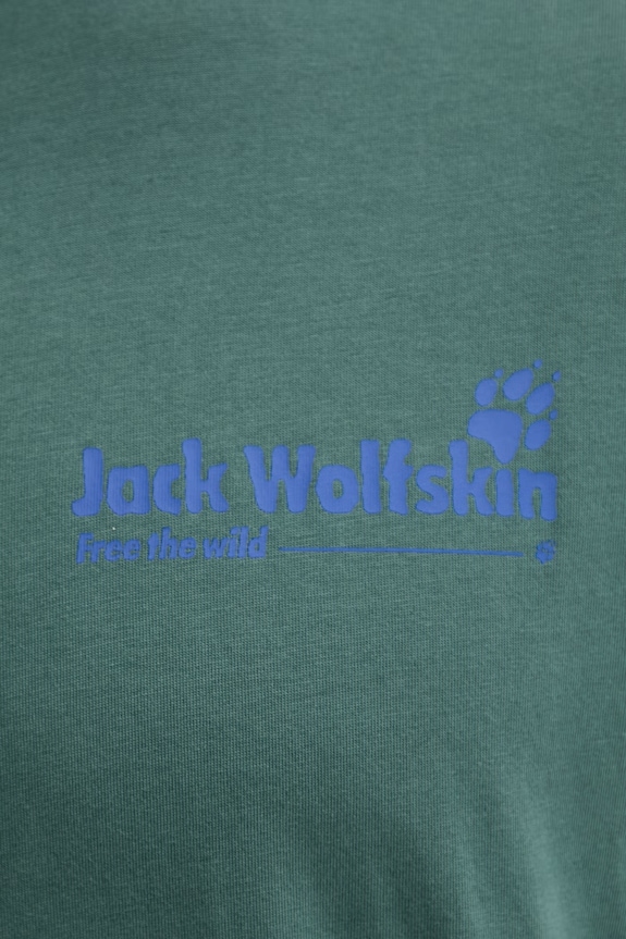 Jack Wolfskin μακρυμάνικο Ανδρικό βαμβακερό Confident A65918 πράσινο