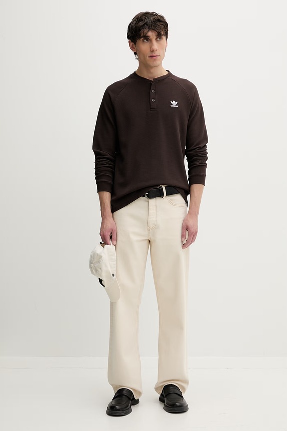 adidas Originals longsleeve męskie KE1133 brązowy SS26