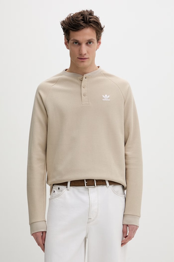 adidas Originals longsleeve regular beżowy KE1178