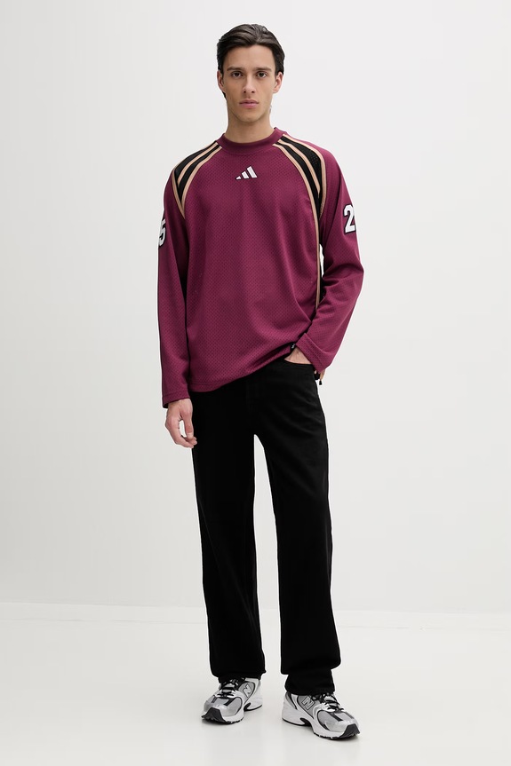 adidas longsleeve x Mercedes KG4795 burgundia SS26