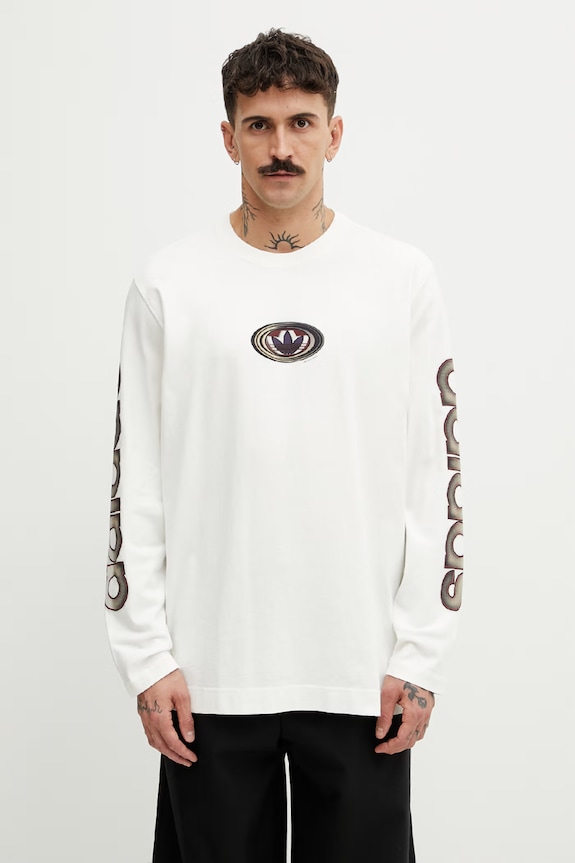 adidas Originals men's cotton longsleeve cotton beige KS6859