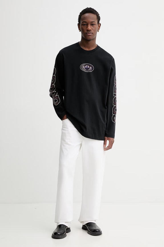 adidas Originals hosszúujjú pamut KS6860 fekete SS26