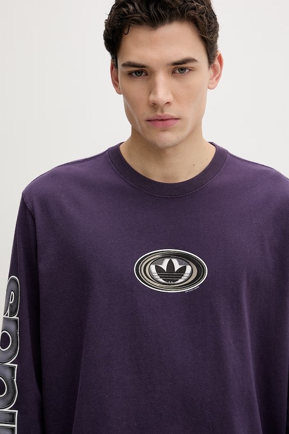 Abbigliamento adidas Originals top a maniche lunghe in cotone KS6861 violetto