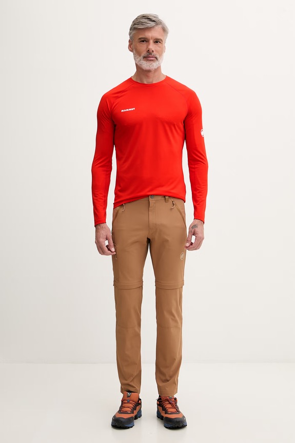 Mammut tričko s dlhým rukávom pánske Ducan 1016.02060 červená SS26