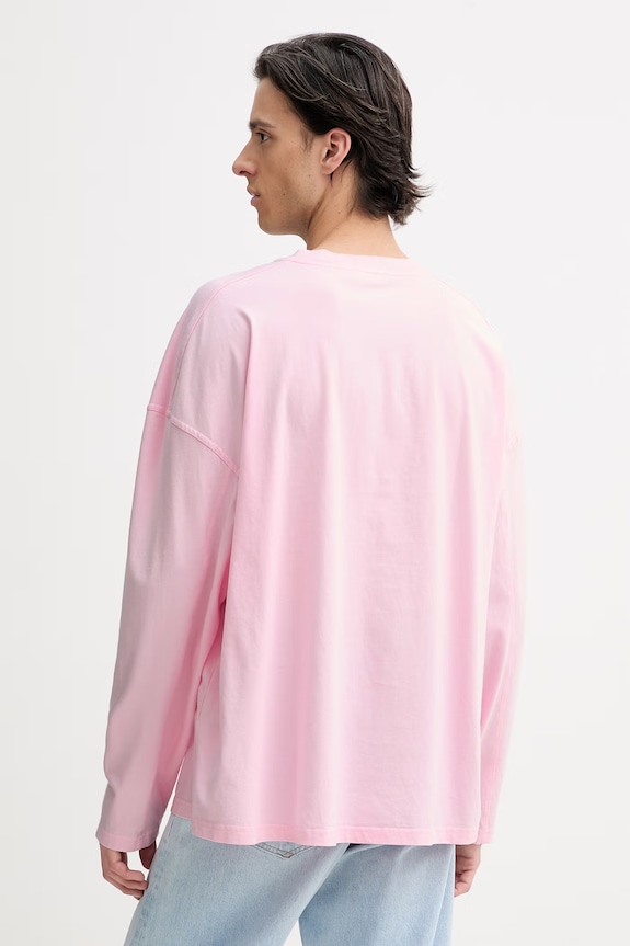 Odzież American Vintage longsleeve bawełniany MGIX02B różowy