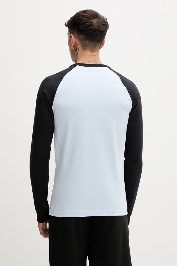 Oblečenie adidas Originals tričko s dlhým rukávom pánske bavlnené KE2424 modrá