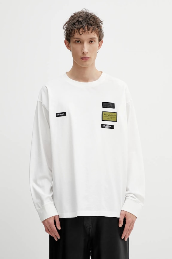MM6 Maison Margiela longsleeve din bumbac bumbac bej SH0NH0023.M20170.101