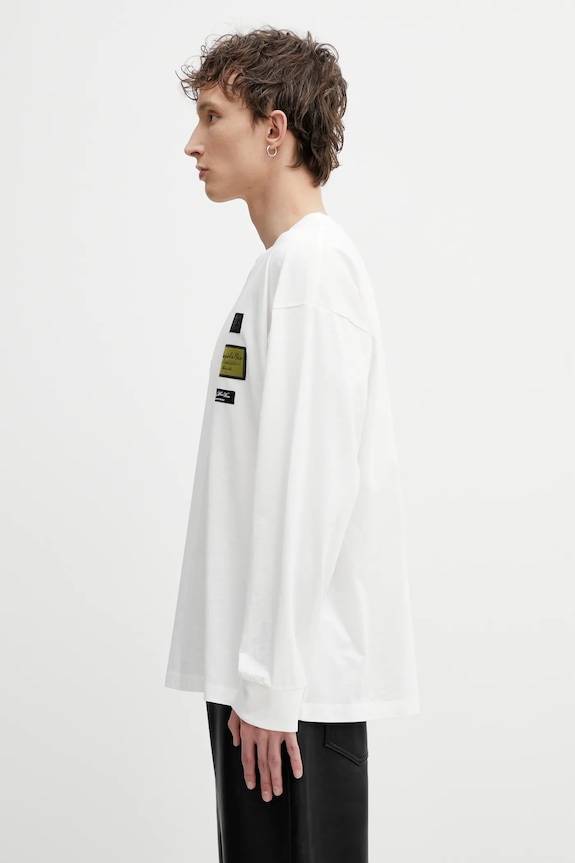 MM6 Maison Margiela longsleeve din bumbac SH0NH0023.M20170.101 bej SS26