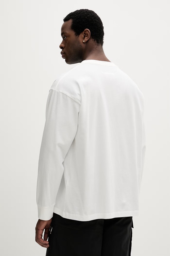 Odzież MM6 Maison Margiela longsleeve bawełniany SH0NH0023.M20170.101 beżowy