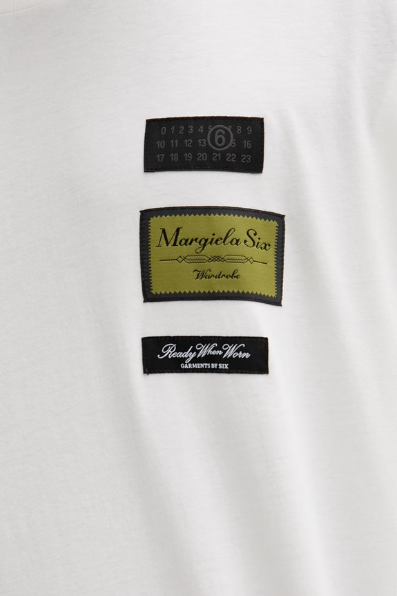 MM6 Maison Margiela longsleeve bawełniany SH0NH0023.M20170.101 beżowy