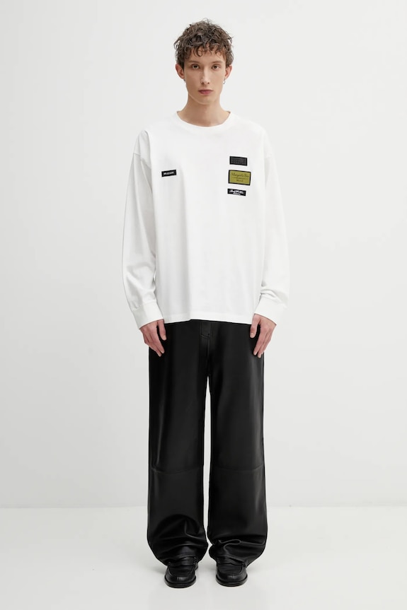 MM6 Maison Margiela longsleeve din bumbac SH0NH0023.M20170.101 bej