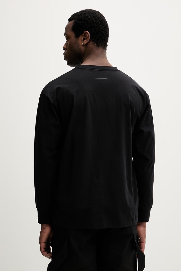 Oblečení Bavlněné tričko s dlouhým rukávem MM6 Maison Margiela SH0NH0023.M20170.900 černá