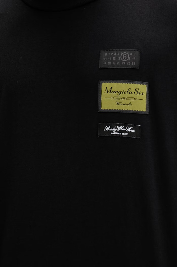 Bavlněné tričko s dlouhým rukávem MM6 Maison Margiela SH0NH0023.M20170.900 černá