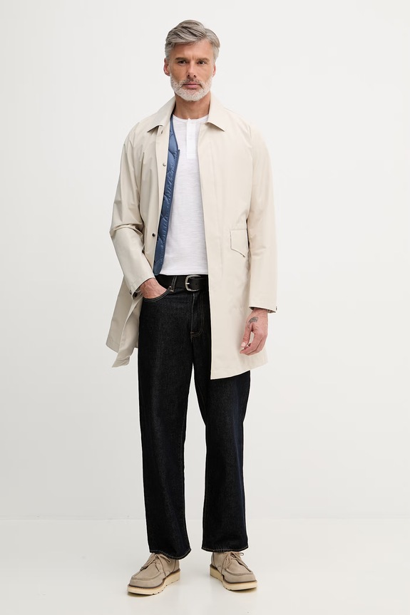 United Colors of Benetton Majica z dolgimi rokavi moška bombažna 3N78U10C3 bela SS26