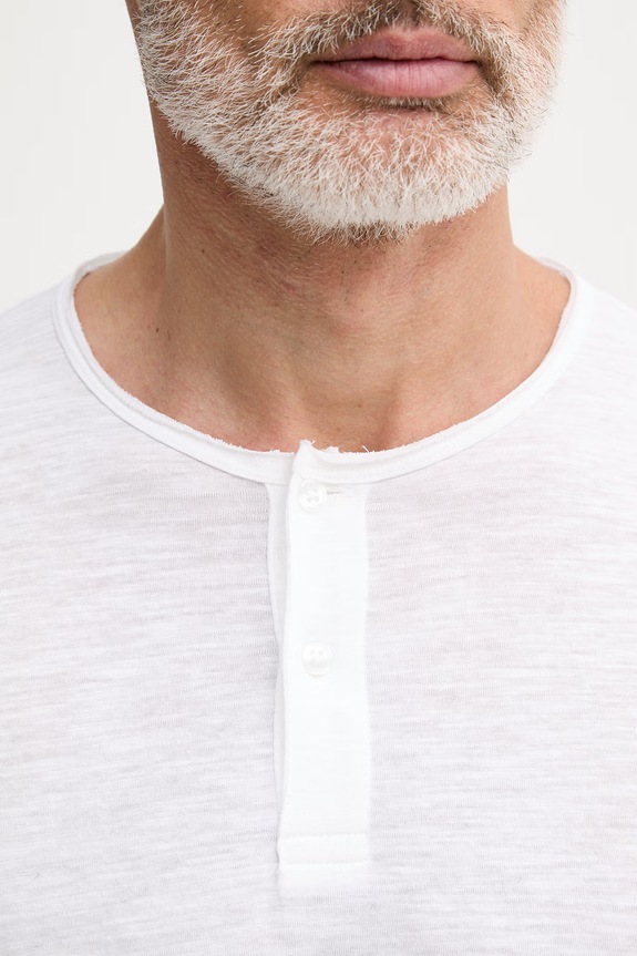 United Colors of Benetton Majica z dolgimi rokavi moška bombažna 3N78U10C3 bela