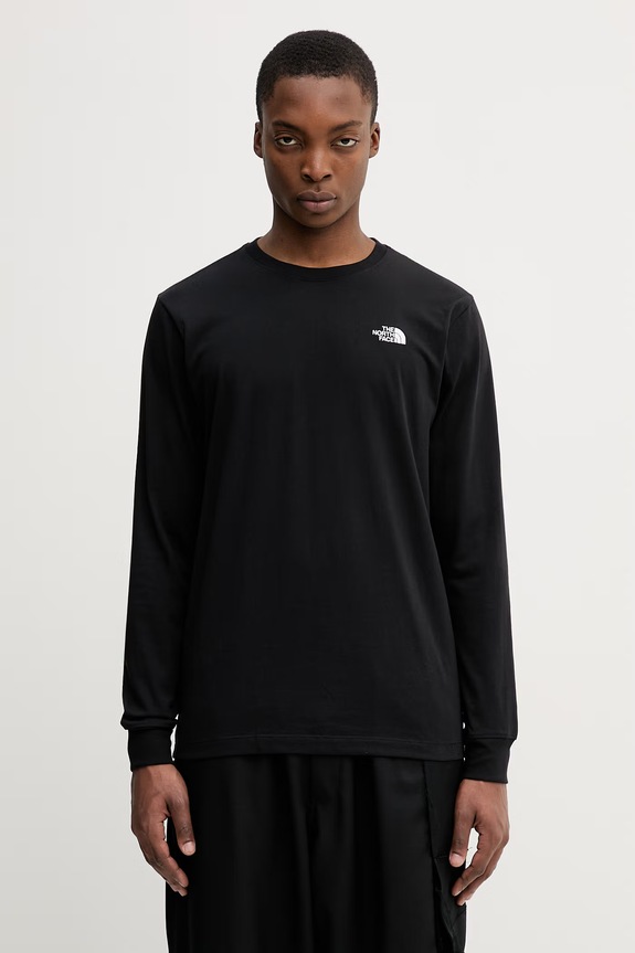 The North Face camicia a maniche lunghe Simple Dome regolare nero NF0A8EU3JK31