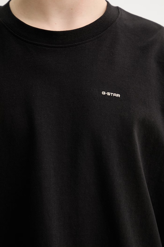 Памучна блуза с дълги ръкави G-Star Heavy jersey oversized D28608.D709 черен