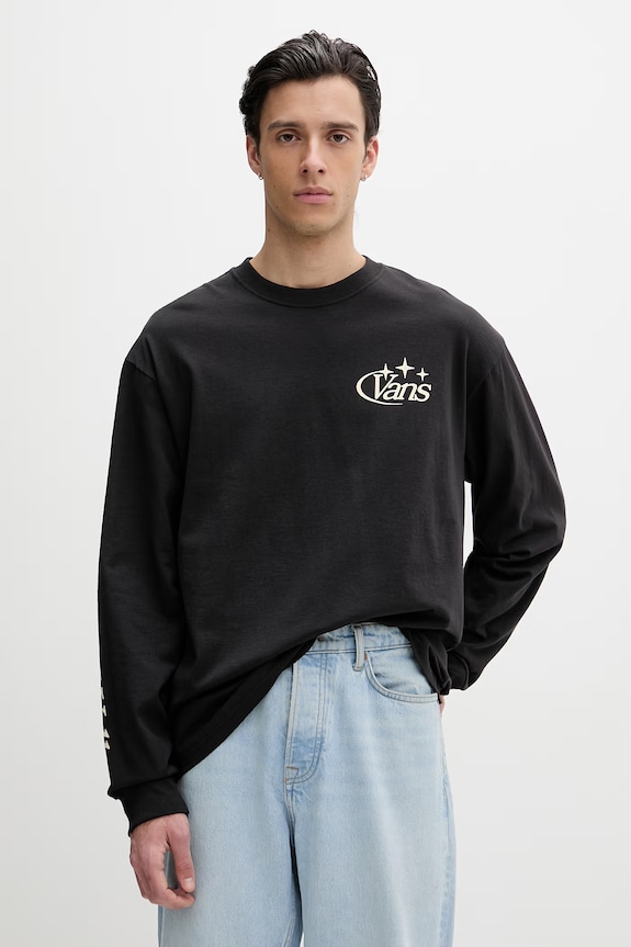Abbigliamento Vans a maniche lunghe da uomo in cotone VN000SX4BLK1 nero