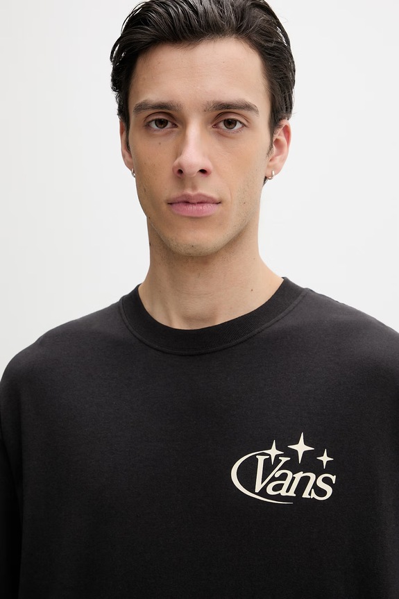 Vans a maniche lunghe da uomo in cotone nero VN000SX4BLK1